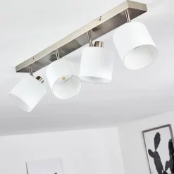 Lampes En Tissu-hofstein Plafonnier Alsen Nickel mat, 4 lumières