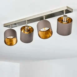 Lampes En Tissu-hofstein Plafonnier Alsen Nickel mat, 4 lumières