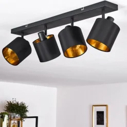 Lampes En Tissu-hofstein Plafonnier Alsen Noir, 4 lumières