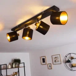 Lampes En Tissu-hofstein Plafonnier Alsen Noir, 4 lumières