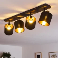 Lampes En Tissu-hofstein Plafonnier Alsen Noir, 4 lumières