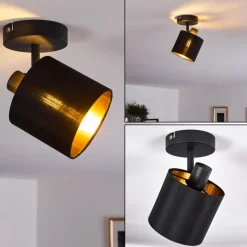 Lampes En Tissu-hofstein Plafonnier Alsen Noir, 1 lumière