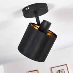 Lampes En Tissu-hofstein Plafonnier Alsen Noir, 1 lumière