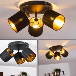 Lampes En Tissu-hofstein Plafonnier Alsen Noir, 3 lumières