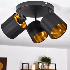 Lampes En Tissu-hofstein Plafonnier Alsen Noir, 3 lumières