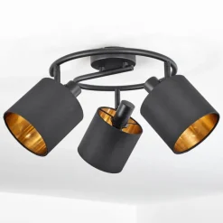 Lampes En Tissu-hofstein Plafonnier Alsen Noir, 3 lumières