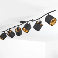 Lampes En Tissu-hofstein Plafonnier Alsen Noir, 6 lumières