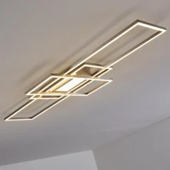 hofstein Plafonnier Alsterbro LED Nickel mat, 1 lumière, Télécommandes