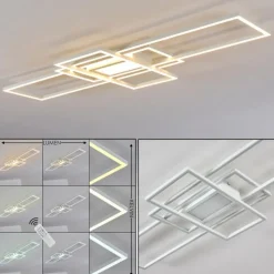 hofstein Plafonnier Alsterbro LED Blanc, 1 lumière, Télécommandes