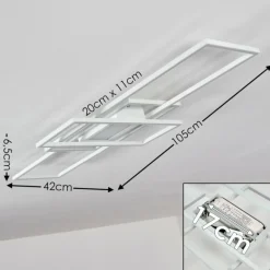 hofstein Plafonnier Alsterbro LED Blanc, 1 lumière, Télécommandes