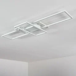 hofstein Plafonnier Alsterbro LED Blanc, 1 lumière, Télécommandes