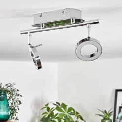 hofstein Plafonnier Altamahaw LED Argenté, 2 lumières