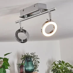 hofstein Plafonnier Altamahaw LED Argenté, 2 lumières