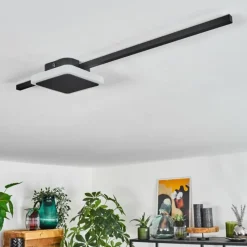 hofstein Plafonnier Amdal LED Noir, Blanc, 2 lumières
