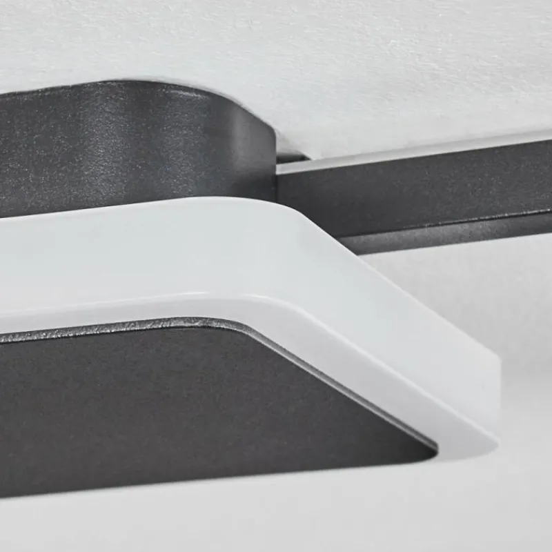 hofstein Plafonnier Amdal LED Noir, Blanc, 2 lumières