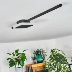 hofstein Plafonnier Amdal LED Noir, Blanc, 2 lumières