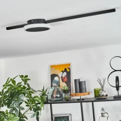 hofstein Plafonnier Amdal LED Noir, 2 lumières