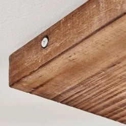 Lampes Vintages & Rétros-hofstein Plafonnier Amnicon Bois clair, Noir, 6 lumières