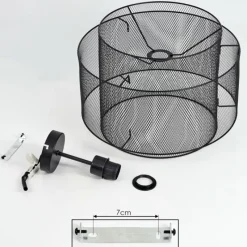 Lampes Industrielles-hofstein Plafonnier Amsoldingen Noir, 1 lumière