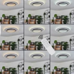 hofstein Plafonnier Andelfingen LED Blanc, 1 lumière, Télécommandes