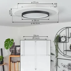 hofstein Plafonnier Andelfingen LED Blanc, 1 lumière, Télécommandes