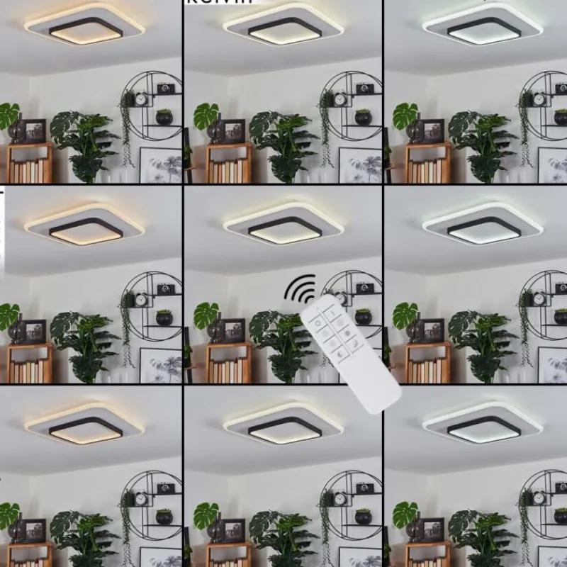 hofstein Plafonnier Andelfingen LED Blanc, 1 lumière, Télécommandes