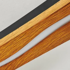 Luminaires Scandinaves-hofstein Plafonnier Angtasom LED Brun, Couleur bois, Noir, 1 lumière, Télécommandes