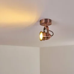 Lampes Industrielles-hofstein Plafonnier Aniak LED Cuivre, 1 lumière