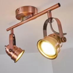 Lampes Industrielles-hofstein Plafonnier Aniak LED Cuivre, 2 lumières