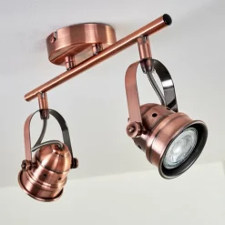 Lampes Industrielles-hofstein Plafonnier Aniak LED Cuivre, 2 lumières