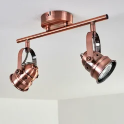 Lampes Industrielles-hofstein Plafonnier Aniak LED Cuivre, 2 lumières