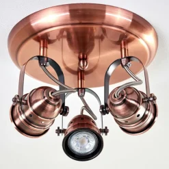 Lampes Industrielles-hofstein Plafonnier Aniak LED Cuivre, 3 lumières