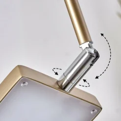 Lampes Dorées-hofstein Plafonnier Anneau LED Chrome, Or, 2 lumières