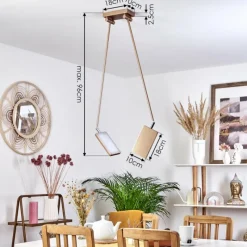 Lampes Dorées-hofstein Plafonnier Anneau LED Chrome, Or, 2 lumières