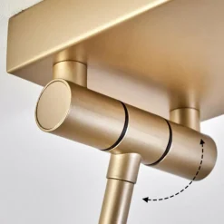 Lampes Dorées-hofstein Plafonnier Anneau LED Chrome, Or, 2 lumières