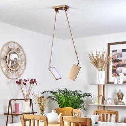 Lampes Dorées-hofstein Plafonnier Anneau LED Chrome, Or, 2 lumières