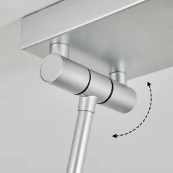 hofstein Plafonnier Anneau LED Chrome, Argenté, 2 lumières