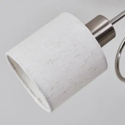 Lampes En Tissu-hofstein Plafonnier Antillo Nickel mat, 3 lumières