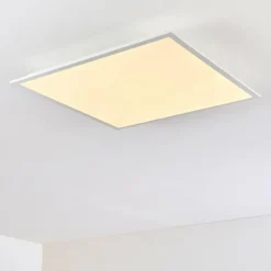 hofstein Plafonnier Antria LED Blanc, 1 lumière, Télécommandes, Changeur de couleurs