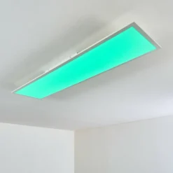 hofstein Plafonnier Antria LED Blanc, 1 lumière, Télécommandes, Changeur de couleurs