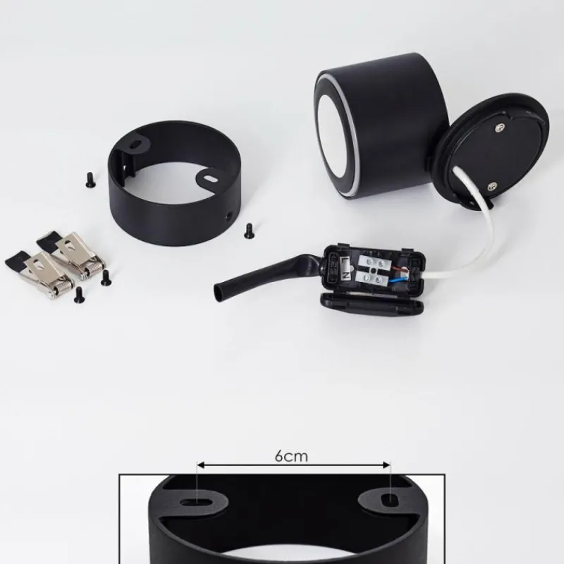 hofstein Plafonnier Appleton LED Noir, 1 lumière