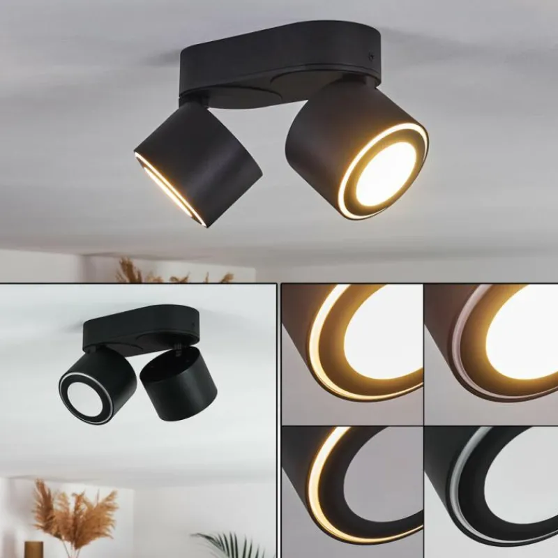 hofstein Plafonnier Appleton LED Noir, 2 lumières