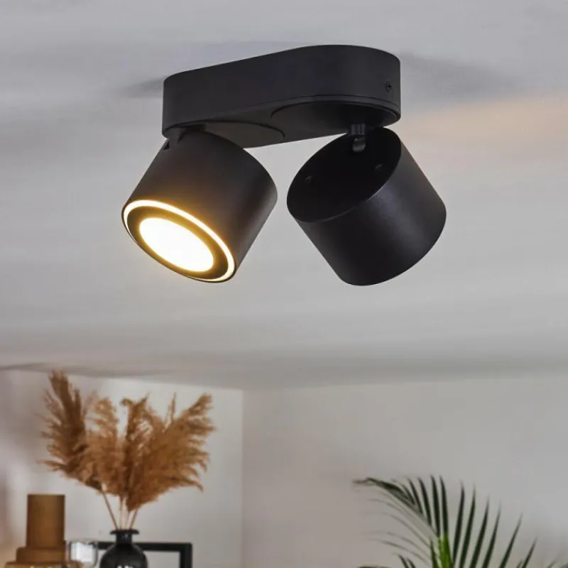 hofstein Plafonnier Appleton LED Noir, 2 lumières