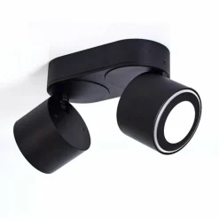 hofstein Plafonnier Appleton LED Noir, 2 lumières