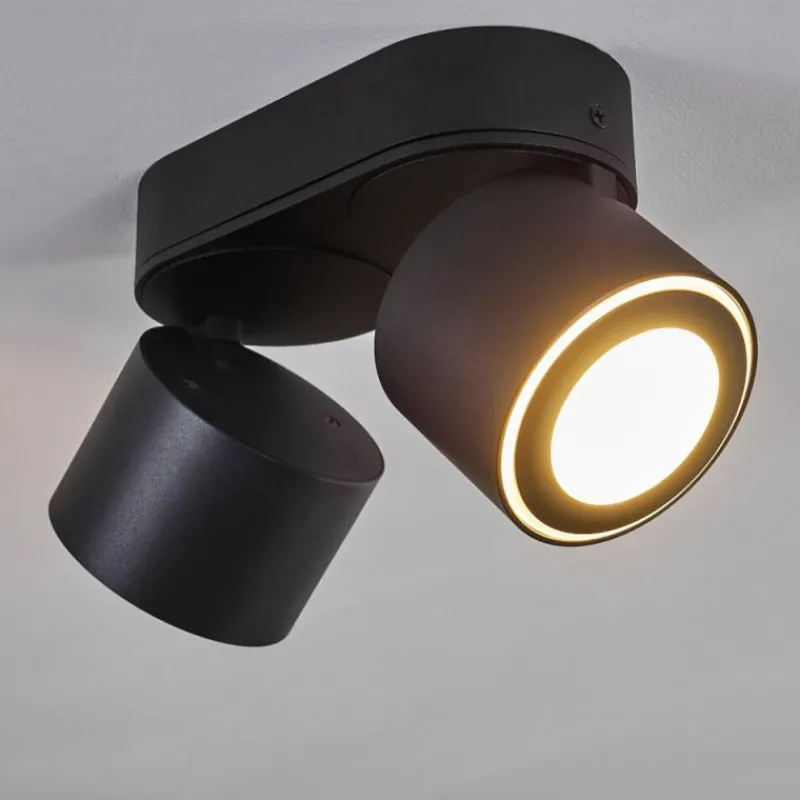 hofstein Plafonnier Appleton LED Noir, 2 lumières