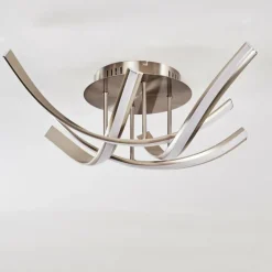 hofstein Plafonnier Aranu LED Nickel mat, 4 lumières