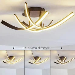 hofstein Plafonnier Aranu LED Rouille, 4 lumières* Éclairage Led