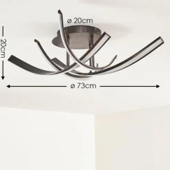 hofstein Plafonnier Aranu LED Rouille, 4 lumières* Éclairage Led