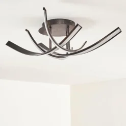 hofstein Plafonnier Aranu LED Rouille, 4 lumières* Éclairage Led