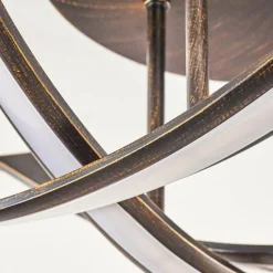 hofstein Plafonnier Aranu LED Rouille, 4 lumières* Éclairage Led